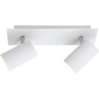 LED Plafondspot - Trion Mary - GU10 Fitting - 2-lichts - Rechthoek - Mat Wit - Aluminium