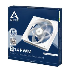 ARCTIC P14 PWM Computer behuizing Ventilator 14 cm Transparant, Wit 1 stuk(s)