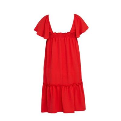 LOLALIZA jurk met ruches rood