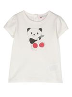 Bonpoint panda-print cotton T-shirt - Blanc