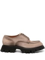 Santoni derbies en daim - Marron