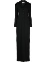 Saint Laurent robe-polo en laine - Noir