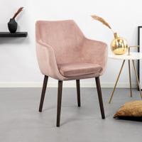 Eetkamerstoel 'Rikke' Velvet, kleur Dusty Rose