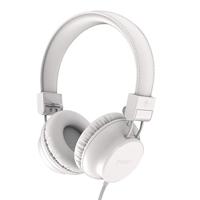 RYGHT R484789 NIMA bedrade hoofdtelefoon, helder en diep stereogeluid, opvouwbaar en licht, geïntegreerde microfoon, gevoerde oordopjes, 1,2 meter kabel, wit