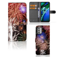 Nokia G42 Wallet Case met Pasjes Vuurwerk - thumbnail