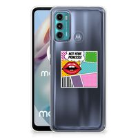 Motorola Moto G60 Silicone Back Cover Popart Princess