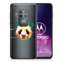 Motorola One Zoom Telefoonhoesje met Naam Panda Color - thumbnail