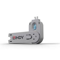 LINDY 40622 sleutel voor USB-poort slot, blauw