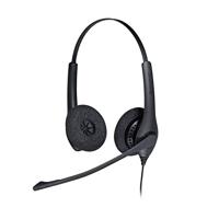 Jabra Biz 1500 QD On-ear stereo headset met snelkoppeling, kabelhoofdtelefoon met ruisonderdrukkende microfoon en volumepuntbescherming voor tafeltelefoons