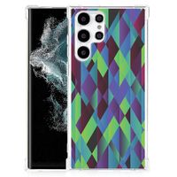 Samsung Galaxy S22 Ultra Shockproof Case Abstract Green Blue