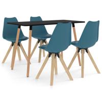 vidaXL 5-delige Eethoek turquoise