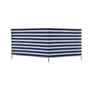 Strand/camping windscherm gestreept wit/blauw 240 cm x 90 cm   -