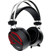 GAMDIAS Gaming Headset met USB/3,5 mm aansluiting, game-klasse 40 mm driver, inline afstandsbediening en RGB-streaming-verlichting (HEBE E1)