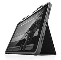 STM Bags Dux Plus Hoesje Folio Beschermhoes voor Apple iPad Air 10,9 Inch (2020) - Zwart/Transparant [Apple Pencil Holder I Military Standard I Waterafstotend I Stand Functie I Wake/Sleep]
