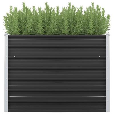 vidaXL Plantenbak verhoogd 100x40x77 cm gegalvaniseerd staal antraciet vidaXL Plantenbak verhoogd 100x40x77 cm gegalvaniseerd staal antraciet
