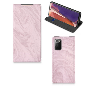 Samsung Galaxy Note20 Standcase Marble Pink - Origineel Cadeau Vriendin