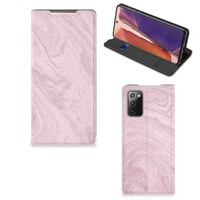 Samsung Galaxy Note20 Standcase Marble Pink - Origineel Cadeau Vriendin - thumbnail