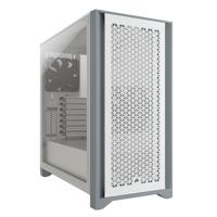 Corsair 4000D Airflow Mid-Tower ATX-Behuizing van Gehard Glas (Voorpaneel met Hoge Luchtstroom, Zijpaneel van Gehard Glas, RapidRoute-kabelbeheersysteem, Inclusief Twee Fans van 120 mm) Wit
