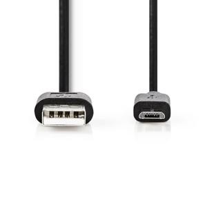 Nedis CCGT60500BK20 Kabel Usb 2.0 A Male - Micro B Male 2,0 M Zwart