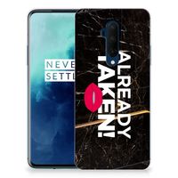 OnePlus 7T Pro Siliconen hoesje met naam Already Taken Black - thumbnail