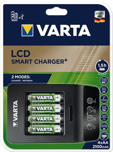 Varta LCD Smart Charger+ 4x 56706 Batterijlader NiMH AAA (potlood), AA (penlite)