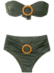 Brigitte bikini bandeau à détail de boucle - Vert