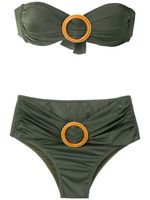 Brigitte bikini bandeau à détail de boucle - Vert - thumbnail