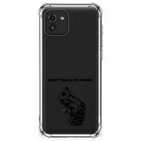 Samsung Galaxy A03 Anti Shock Case Gun Don't Touch My Phone - thumbnail