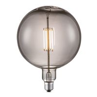 Edison Vintage LED lamp E27 LED filament lichtbron, Ovaal Carbon G180, 18/18/23cm, Rook, Retro LED lamp Dimbaar, 4W 120lm 1800K, warm wit licht, geschikt voor E27 fitting - thumbnail