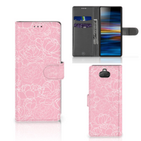 Sony Xperia 10 Hoesje White Flowers