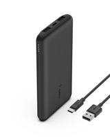 Belkin USB-C powerbank (10.000 mAh, 1 USB-C-poort en 2 USB-A-poorten voor het opladen van iPhone, AirPods, iPad, Android of andere apparaten tot 15 W) - zwart, BPB011BTBK, 10000 mAh - 15 watt