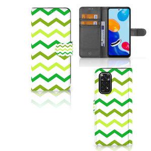 Xiaomi Redmi Note 11/11S Telefoon Hoesje Zigzag Groen