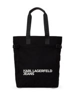 Karl Lagerfeld Jeans sac cabas en toile à logo imprimé - Noir