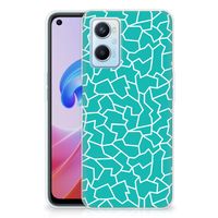 OPPO A96 | OPPO A76 Hoesje maken Cracks Blue - thumbnail