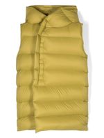 Rick Owens Kids gilet matelassé à fermeture décalée - Vert - thumbnail