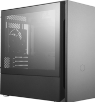 Cooler Master Silencio S400 TG Midi-tower PC-behuizing Zwart 2 voorgeïnstalleerde ventilators, Zijvenster, Stoffilter, Geluidsdemping