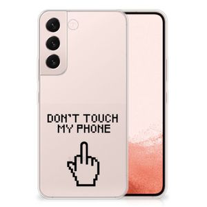 Samsung Galaxy S22 Silicone-hoesje Finger Don't Touch My Phone