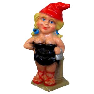 Tuinkabouter - sexy vrouw - 33 cm - Kunststof - voor binnen en buiten - grappige tuinkabouter