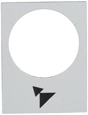 Schneider ZB2BY4915 naamplaatje, 30x40mm, wit, vooruit, langzaam-snel