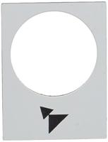 Schneider ZB2BY4915 naamplaatje, 30x40mm, wit, vooruit, langzaam-snel