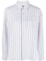 A.P.C. chemise rayée à manches longues - Blanc