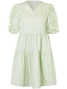 Cecilie Bahnsen robe Voile mi-longue en coton - Vert