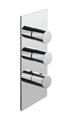 Plieger Napoli afbouwdeel voor thermostatische inbouwdouchekraan met 2-weg omstelling, chroom Plieger Napoli afbouwdeel voor thermostatische inbouwdouchekraan met 2-weg omstelling, chroom