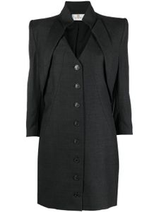 Givenchy Pre-Owned manteau boutonné à design superposé (années 1990) - Noir