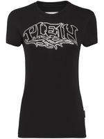 Philipp Plein t-shirt en coton à logo strassé - Noir