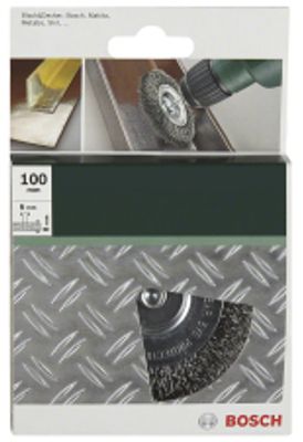 Bosch Accessories 2609256532 Schijfborstels voor boormachines - gegolfde draad, 100 mm diameter = 100 mm Schacht-Ø 6 mm 1 stuk(s)