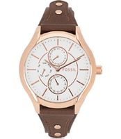 Horlogeband Fossil BQ3065 Onderliggend Leder Bruin 18mm - thumbnail