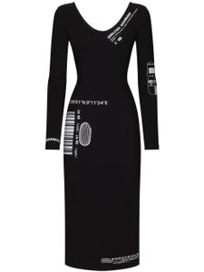 Dolce & Gabbana DGVIB3 robe courte à logo imprimé - Noir