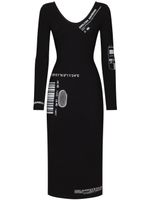 Dolce & Gabbana DGVIB3 robe courte à logo imprimé - Noir