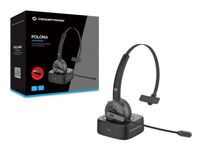 Conceptronic POLONA03BD hoofdtelefoon/headset Draadloos Hoofdband Kantoor/callcenter Bluetooth Oplaadhouder Zwart - thumbnail